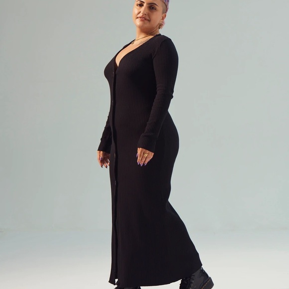 Re-New Button Down Ribbed Dress - For Days - Picture 4 of 5